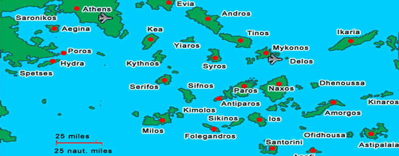 greece power yachts cruising area